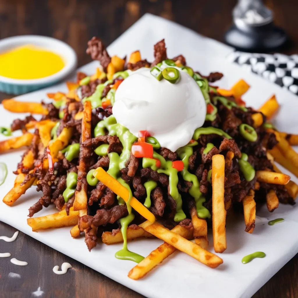 Voodoo Fries served with a side of spicy ranch dipping sauce.