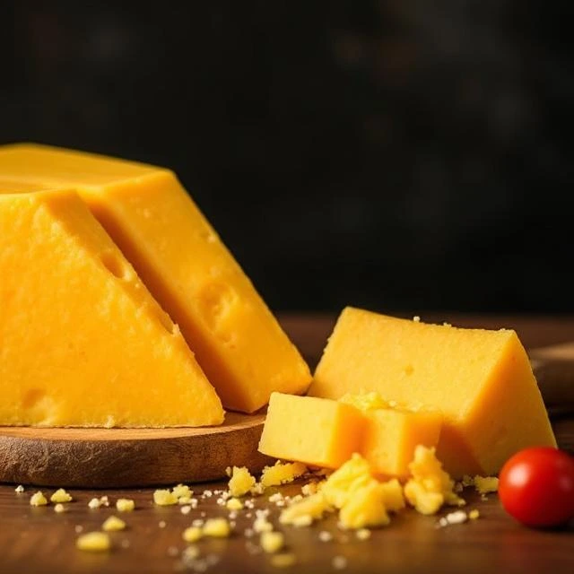 Melted Colby Jack cheese oozing over a hot cheeseburger.